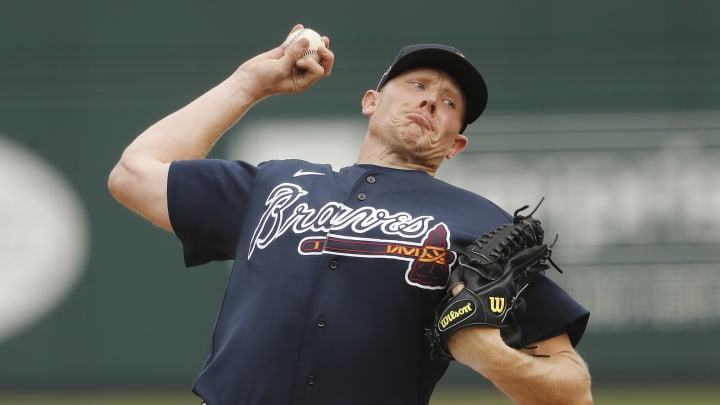 NORTH PORT, FLORIDA – MARCH 10: Mark Melancon #36 of the Atlanta Braves. (Photo by Michael Reaves/Getty Images)