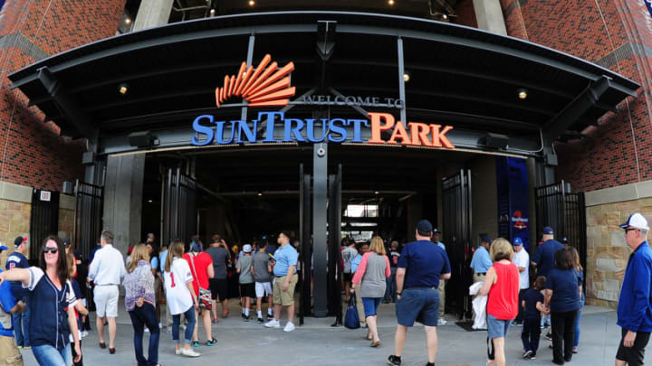 ATLANTA, GA - APRIL 14: A general view of the 3rd base entry to SunTrust Park before the game between the Atlanta Braves and the San Diego Padres on April 14, 2017 in Atlanta, Georgia. (Photo by Scott Cunningham/Getty Images) ATLANTA, GA - APRIL 14: A general view of the 3rd base entry to SunTrust Park before the game between the Atlanta Braves and the San Diego Padres on April 14, 2017 in Atlanta, Georgia. (Photo by Scott Cunningham/Getty Images)