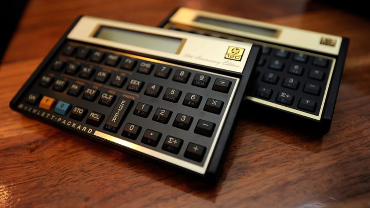 NEW YORK, NY – AUGUST 30: Overview of the HP 30th Anniversary edition of the 12c Calculator at the HP 30th Anniversary celebration of the 12c Calculator at Harry’s Cafe