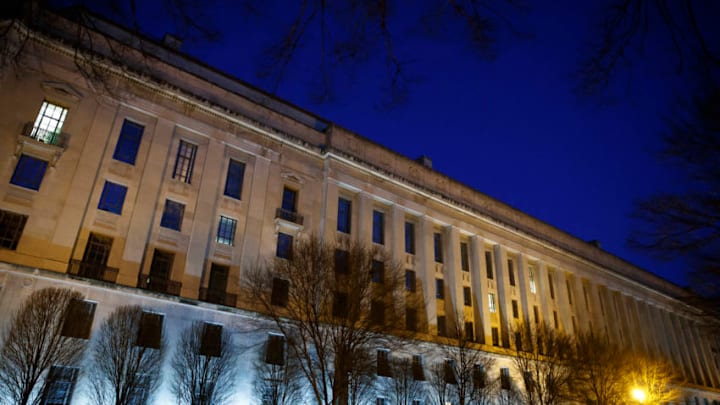 The Atlanta Bravesmust scouting reports for Latin America were subpoenaed by the U.S. Department of Justice.(Photo by Drew Angerer/Getty Images)