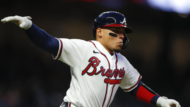 ATLANTA, GA – MAY 12: William Contreras #24 of the Atlanta Braves hit a no doubter Wednesday (Photo by Todd Kirkland/Getty Images)
