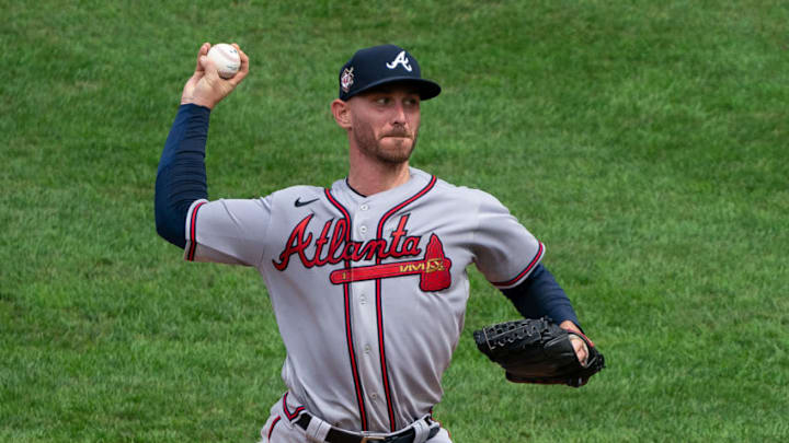 Atlanta Braves pitcher Josh Tomlin. Mandatory Credit: Bill Streicher-USA TODAY Sports Atlanta Braves pitcher Josh Tomlin. Mandatory Credit: Bill Streicher-USA TODAY Sports