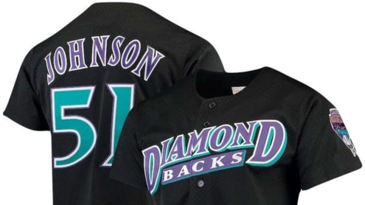 Men's Nike Randy Johnson Purple Arizona Diamondbacks Cooperstown Collection  Name & Number T-Shirt