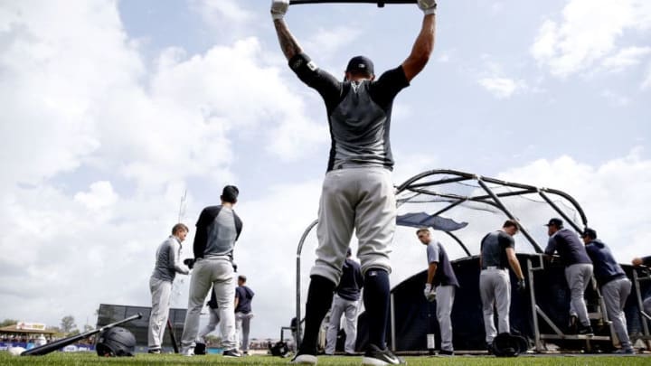 PORT CHARLOTTE, FLORIDA - FEBRUARY 24: The New York Yankees take batting practice prior to the Grapefruit League spring training game against the Tampa Bay Rays at Charlotte Sports Park on February 24, 2019 in Port Charlotte, Florida. (Photo by Michael Reaves/Getty Images) PORT CHARLOTTE, FLORIDA - FEBRUARY 24: The New York Yankees take batting practice prior to the Grapefruit League spring training game against the Tampa Bay Rays at Charlotte Sports Park on February 24, 2019 in Port Charlotte, Florida. (Photo by Michael Reaves/Getty Images)