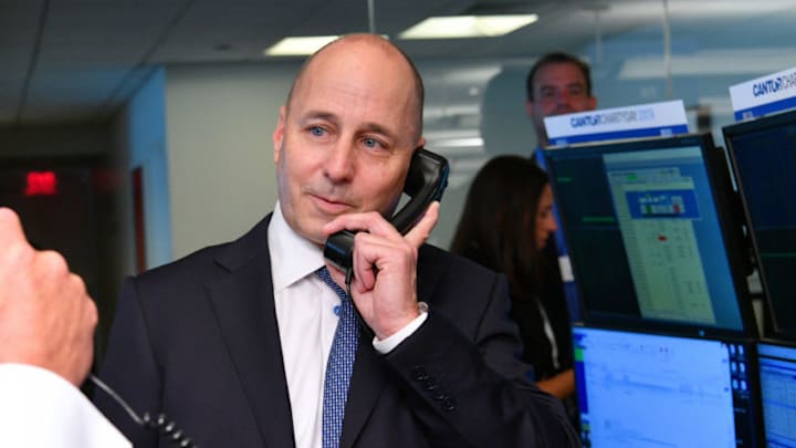 Yankees GM Brian Cashman attends the Annual Charity Day (Photo by Dia Dipasupil/Getty Images for Cantor Fitzgerald)