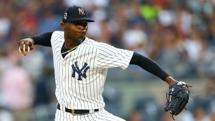 NEW YORK, NY - JULY 03: Domingo German #65 of the New York Yankees pitches in the first inning against the Atlanta Braves at Yankee Stadium on July 3, 2018 in the Bronx borough of New York City. (Photo by Mike Stobe/Getty Images) NEW YORK, NY - JULY 03: Domingo German #65 of the New York Yankees pitches in the first inning against the Atlanta Braves at Yankee Stadium on July 3, 2018 in the Bronx borough of New York City. (Photo by Mike Stobe/Getty Images)