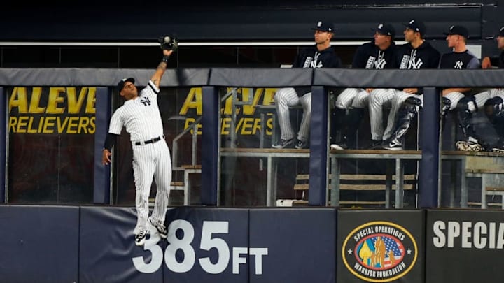 NEW YORK, NY - SEPTEMBER 26: Aaron Hicks