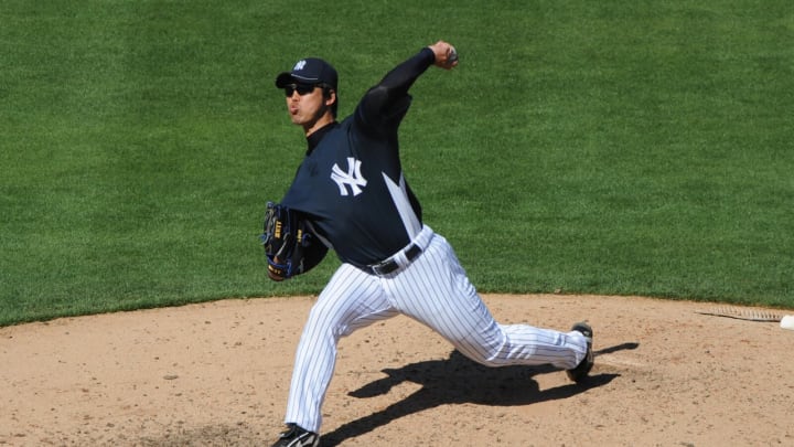 Pitcher Kei Igawa #17 of the New York Yankees (Photo by Al Messerschmidt/Getty Images)