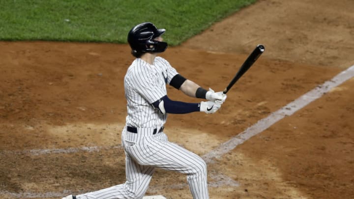 NEW YORK, NEW YORK - AUGUST 18: (NEW YORK DAILIES OUT) Tyler Wade #14 of the New York Yankees in action against the Tampa Bay Rays at Yankee Stadium on August 18, 2020 in New York City. The Rays defeated the Yankees 6-3. (Photo by Jim McIsaac/Getty Images)