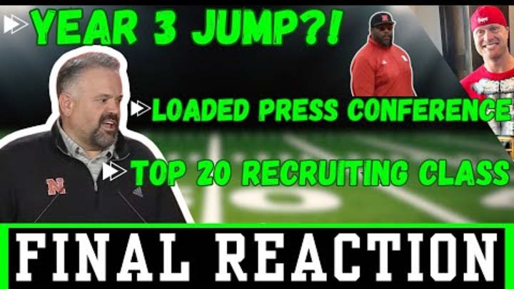 Huskers TOP 20 RECRUITING CLASS, Matt Rhule's LOADED PRESS CONFERENCE & "We'll Make A YEAR 3 JUMP!"