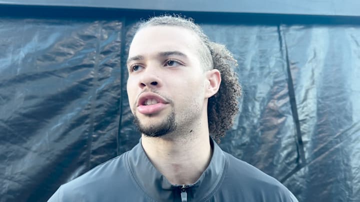 Oklahoma Sooners TE Kaden Helms South Carolina postgame Oklahoma Sooners TE Kaden Helms South Carolina postgame