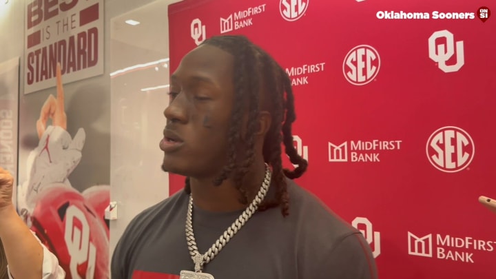 Oklahoma WR Deion Burks Temple Postgame (8-30-24)