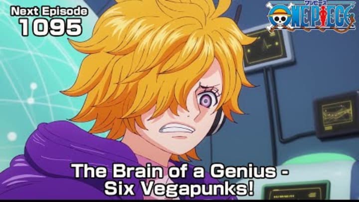 ONE PIECE episode1095 Teaser "The Brain of a Genius - Six Vegapunks!"