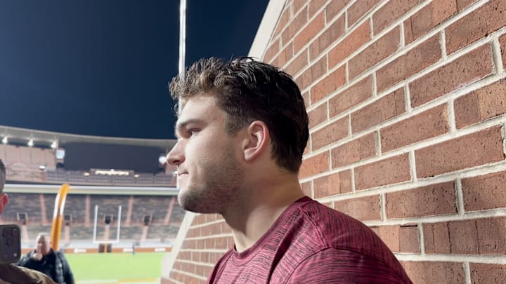 Owen Heinecke Tennessee postgame Owen Heinecke Tennessee postgame