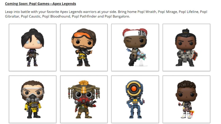 Apex Legends Funko Pops are now available for pre-order
