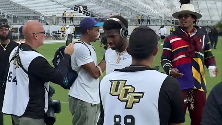 WATCH: Shedeur Sanders blows off Cam Newton during pregame warm-ups
