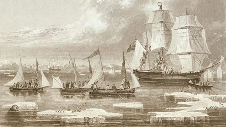 The whaler Isabella saves its former captain, John Ross, and the stranded crew of the Victory in 1833.