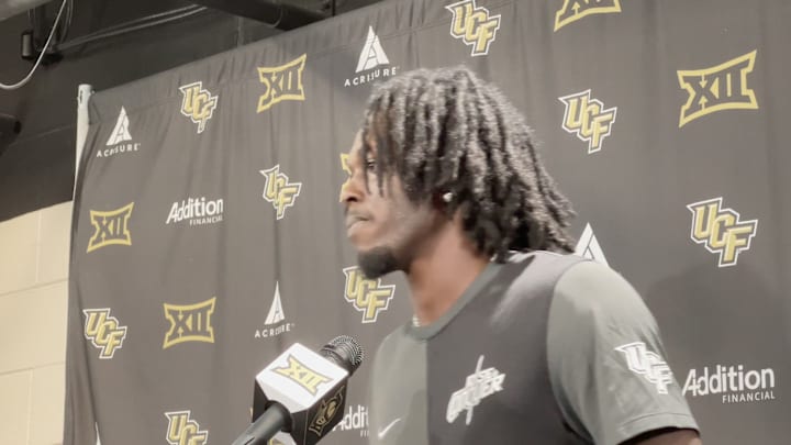 UCF Football Postgame vs. West Virginia: Chris Domercant. Wide Receiver UCF Football Postgame vs. West Virginia: Chris Domercant. Wide Receiver