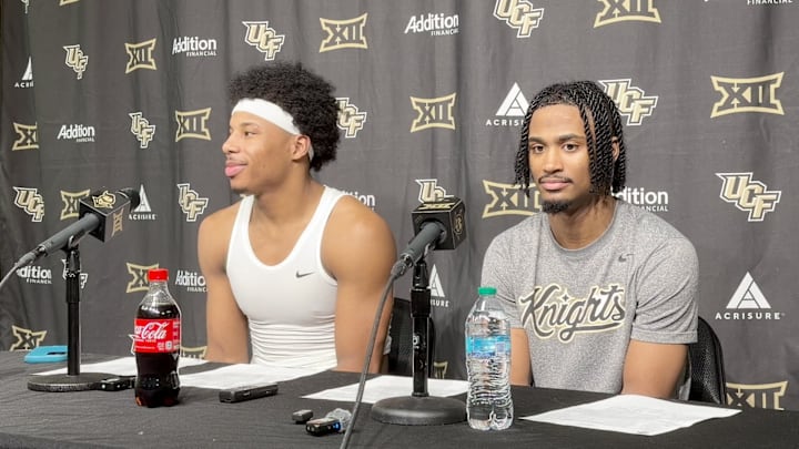 UCF Forward Jamichael Stillwell and Guard Themus Fulks Postgame Presser vs. #17 Kansas