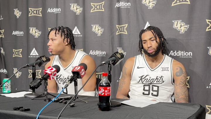 UCF forwards Jamichael Stillwell and Jordan Burks Postgame vs. Baylor UCF forwards Jamichael Stillwell and Jordan Burks Postgame vs. Baylor