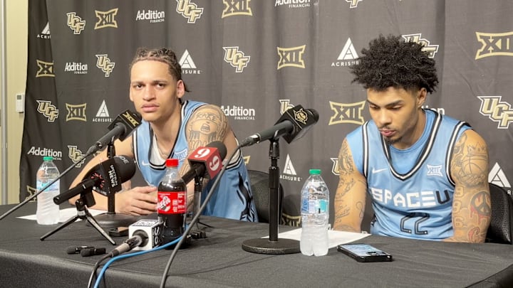 UCF guards Riley Kugel and Chris Johnson Postgame vs. Oklahoma State UCF guards Riley Kugel and Chris Johnson Postgame vs. Oklahoma State