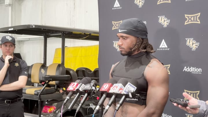 UCF linebacker Lewis Carter Post-Practice 3/31