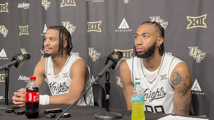UCF Men's Basketball Postgame vs. Hofstra: Guard Themus Fulks and Forward Jordan Burks