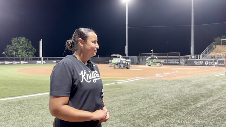 UCF Pitcher Isabella Vega Postgame vs. Kansas, Game 1