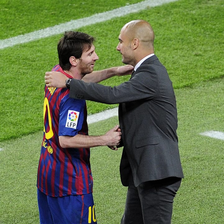 Messi and Guardiola at Barcelona