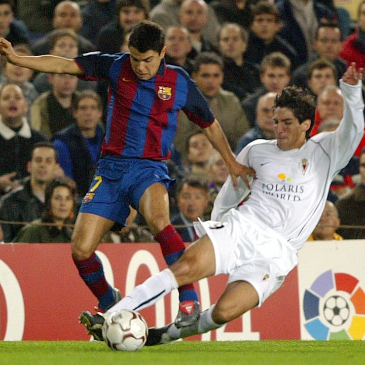 FC Barcelona's Argentinian Javier Saviol FC Barcelona's Argentinian Javier Saviol