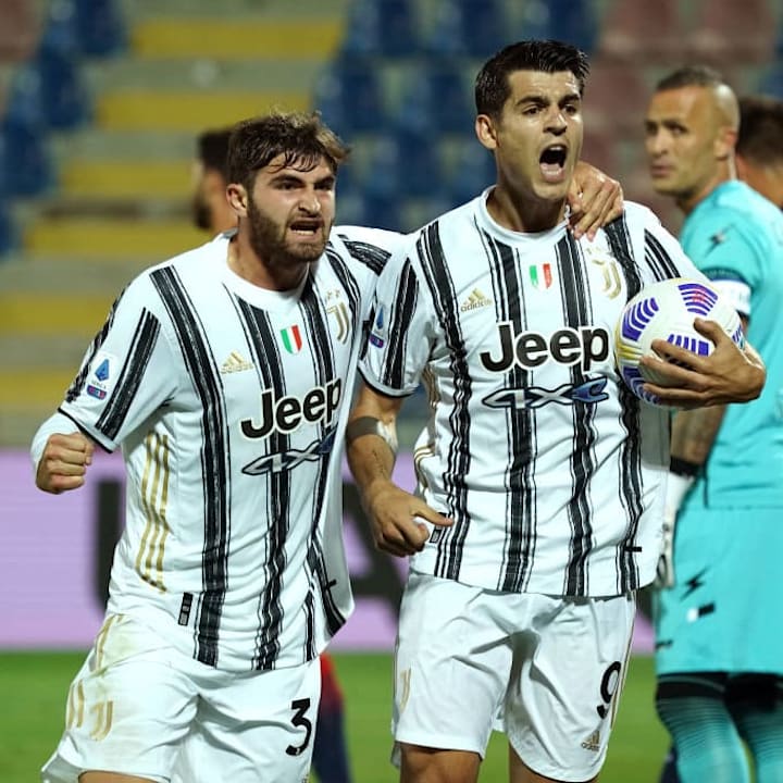 Morata dopo il gol realizzato contro il Crotone