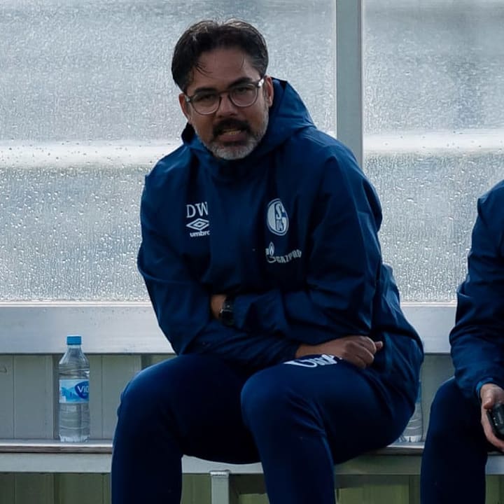 David Wagner als Beobachter von der Bank