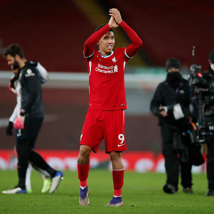 Firmino has three goals in 20 games