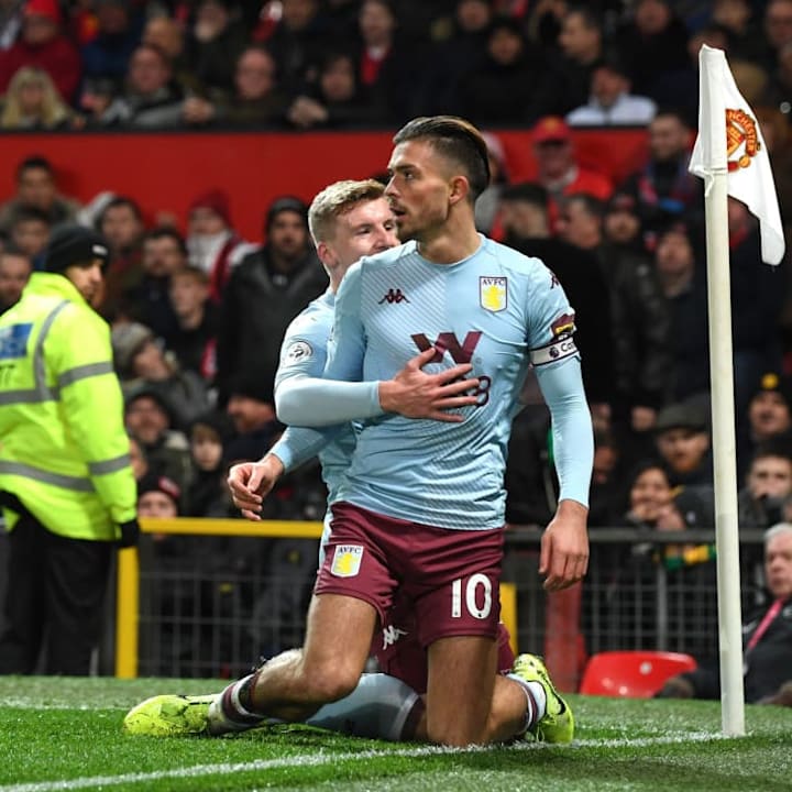 Grealish scored at Old Trafford earlier in the season