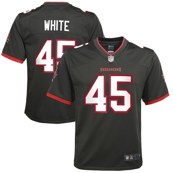 A youth Devin White Tampa Bay Buccaneers jersey. 