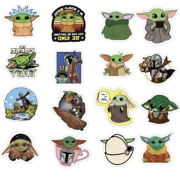 Baby Yoda stickers available on Amazon