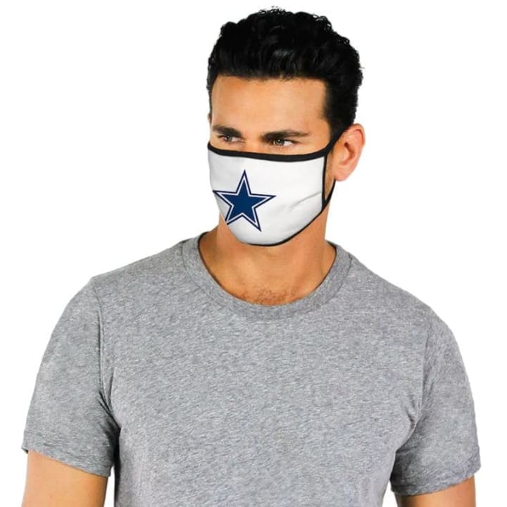 This Dallas Cowboys face covering retails for $14.99. 