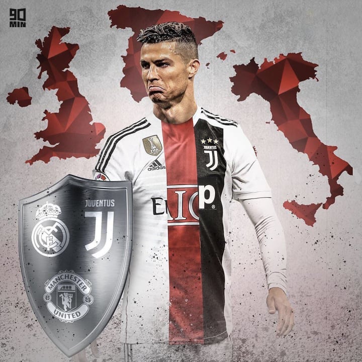 Cristiano Ronaldo consiguió 50 goles con tres equipos distintos: Juventus, Real Madrid y Manchester United