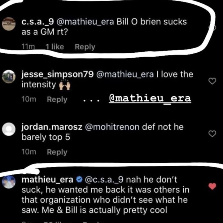 Tyrann Mathieu defended Bill O'Brien over Instagram.