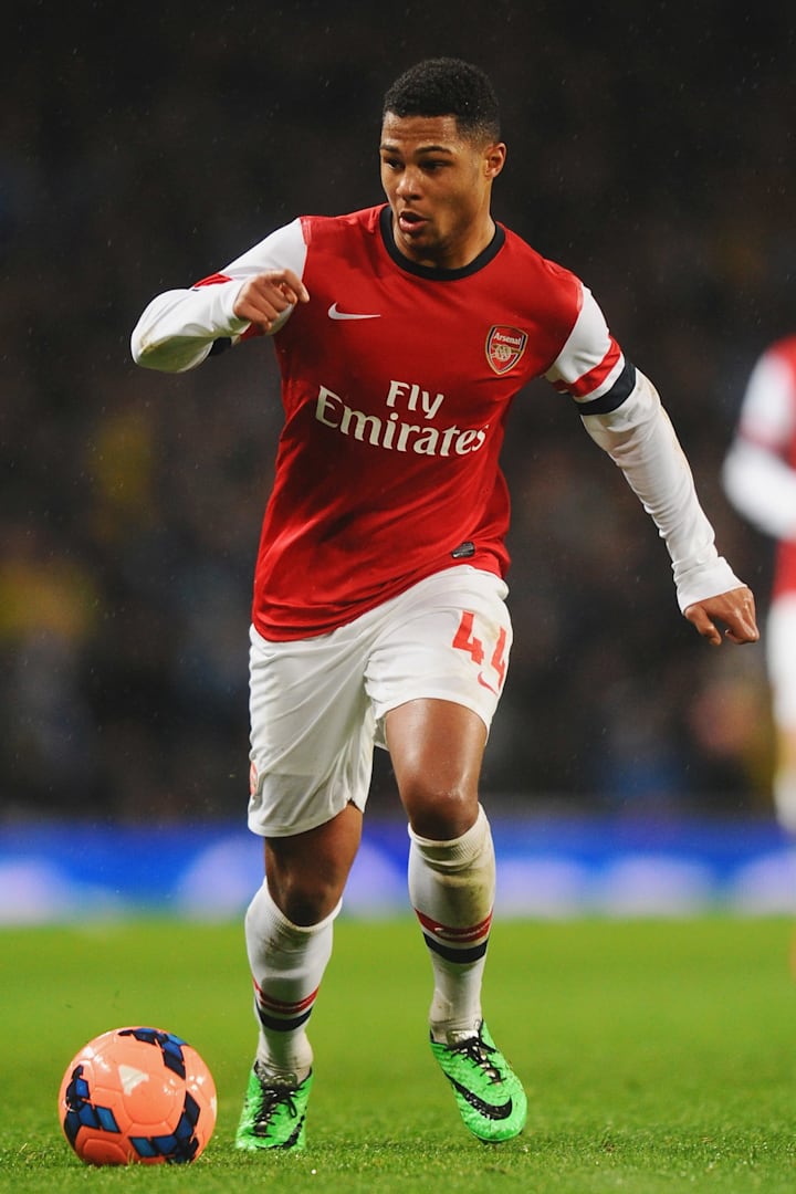 Gnabry in azione con la maglia dell'Arsenal