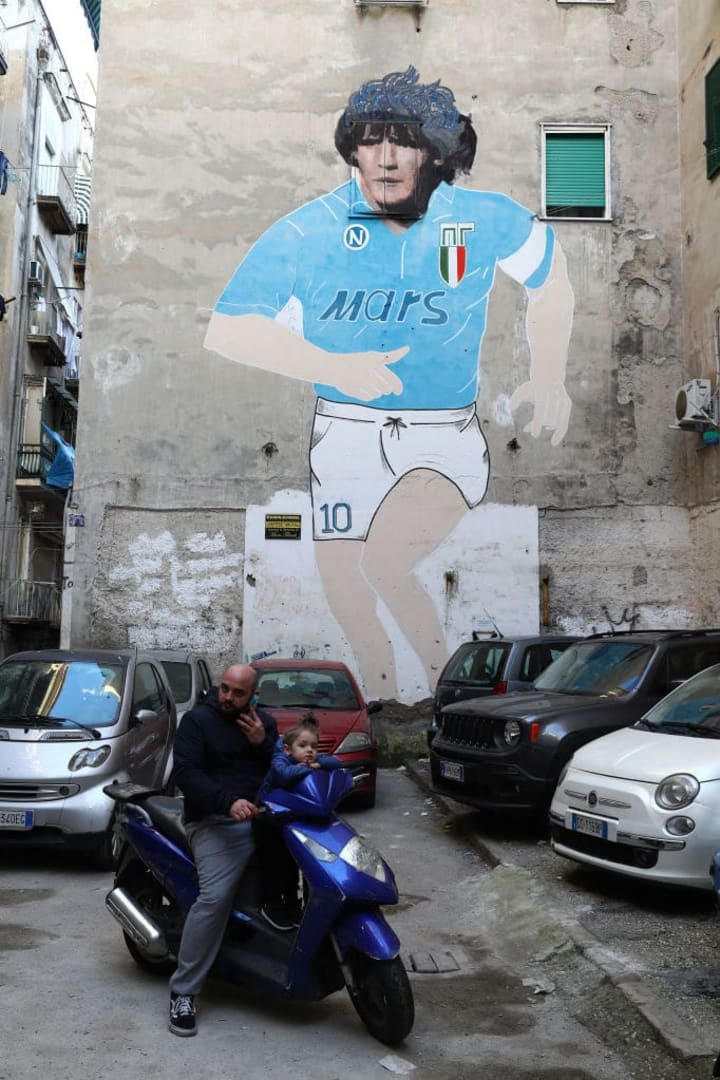 Diego Maradona is an icon in Naples