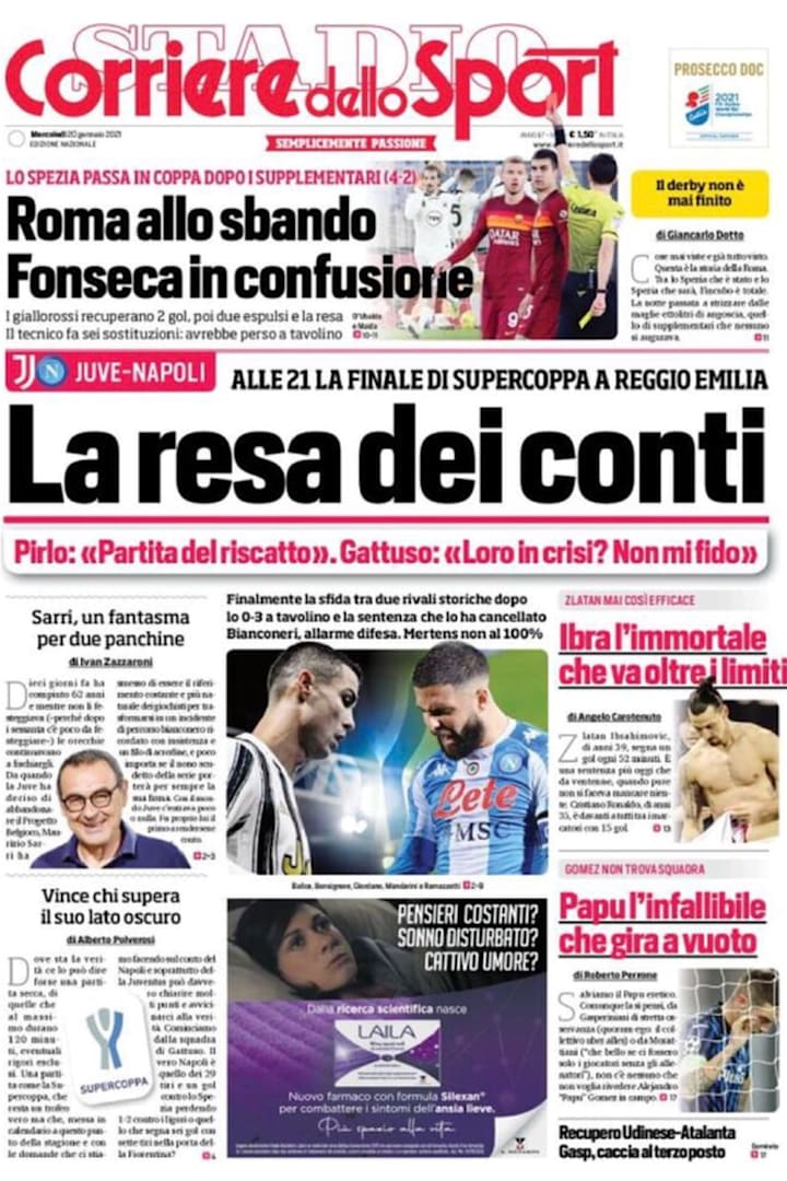 Corriere dello Sport del 20 gennaio 2021