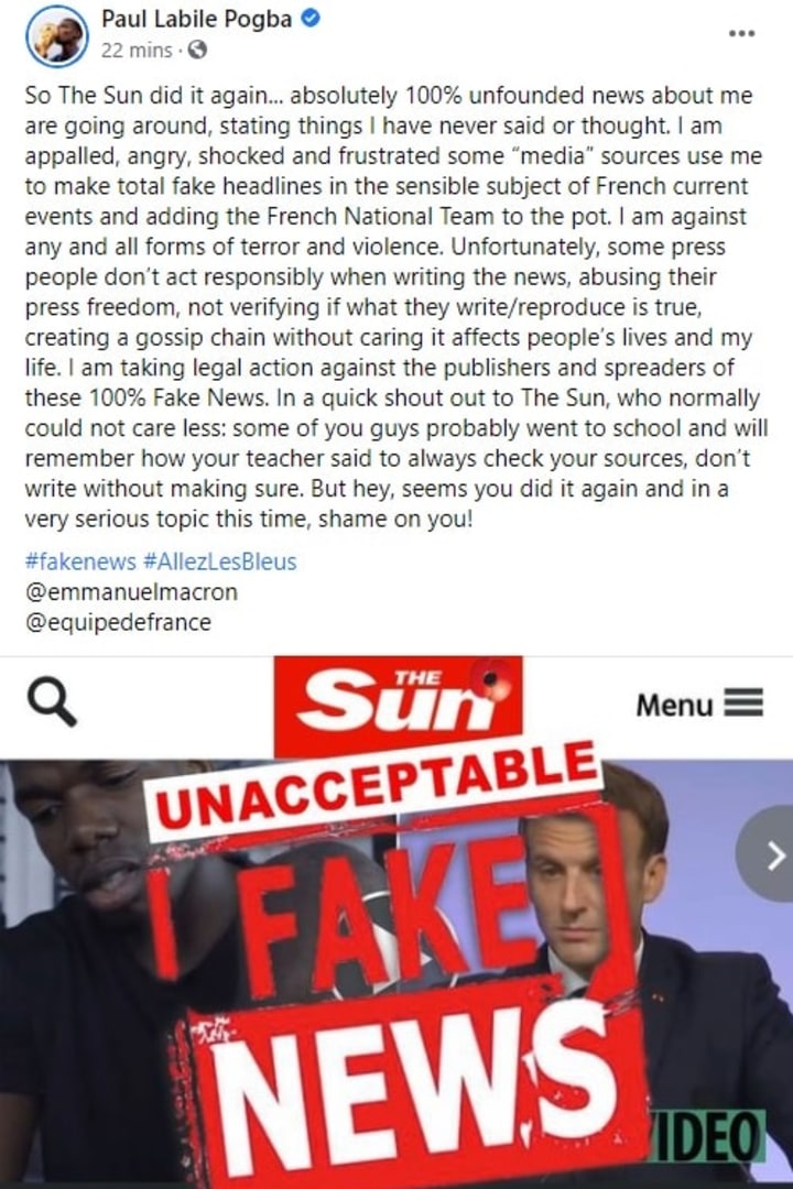 Paul Pogba slams The Sun Paul Pogba slams The Sun