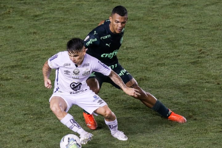 2020 Brasileirao Series A: Santos v Palmeiras Play Behind Closed Doors Amidst the Coronavirus (COVID