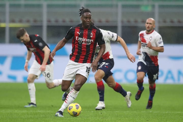 Meitè in azione durante Milan-Crotone