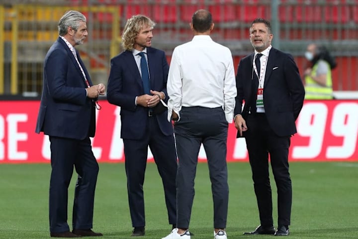 Maurizio Arrivabene, Pavel Nedved, Massimiliano Allegri, Federico Cherubini