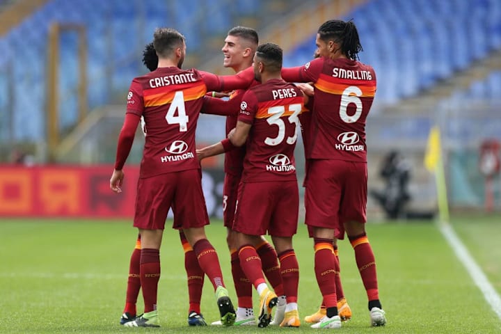 Gianluca Mancini, Bryan Cristante, Bruno Peres, Chris Smalling