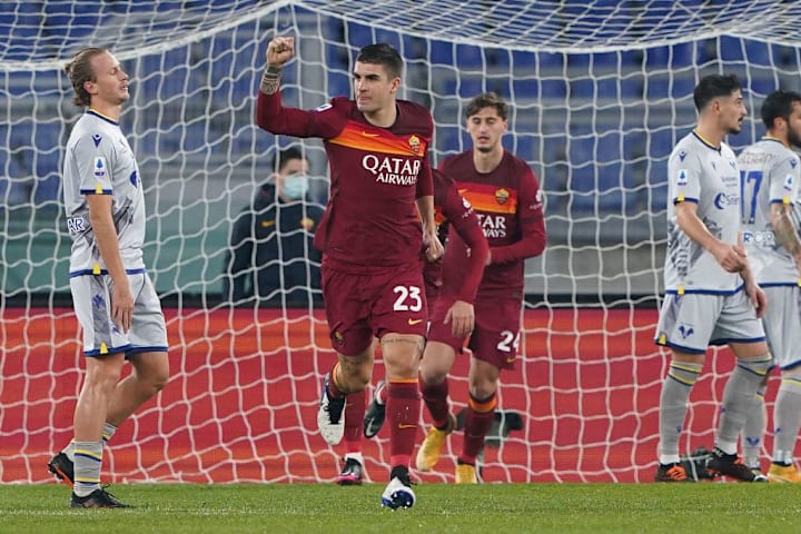 Mancini esulta dopo l'1-0