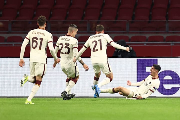 Roger Ibanez, Riccardo Calafiori, Gianluca Mancini, Borja Mayoral