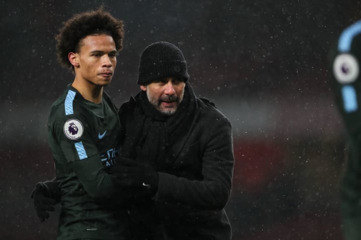 Guardiola helped Sane develop into a clinical forward